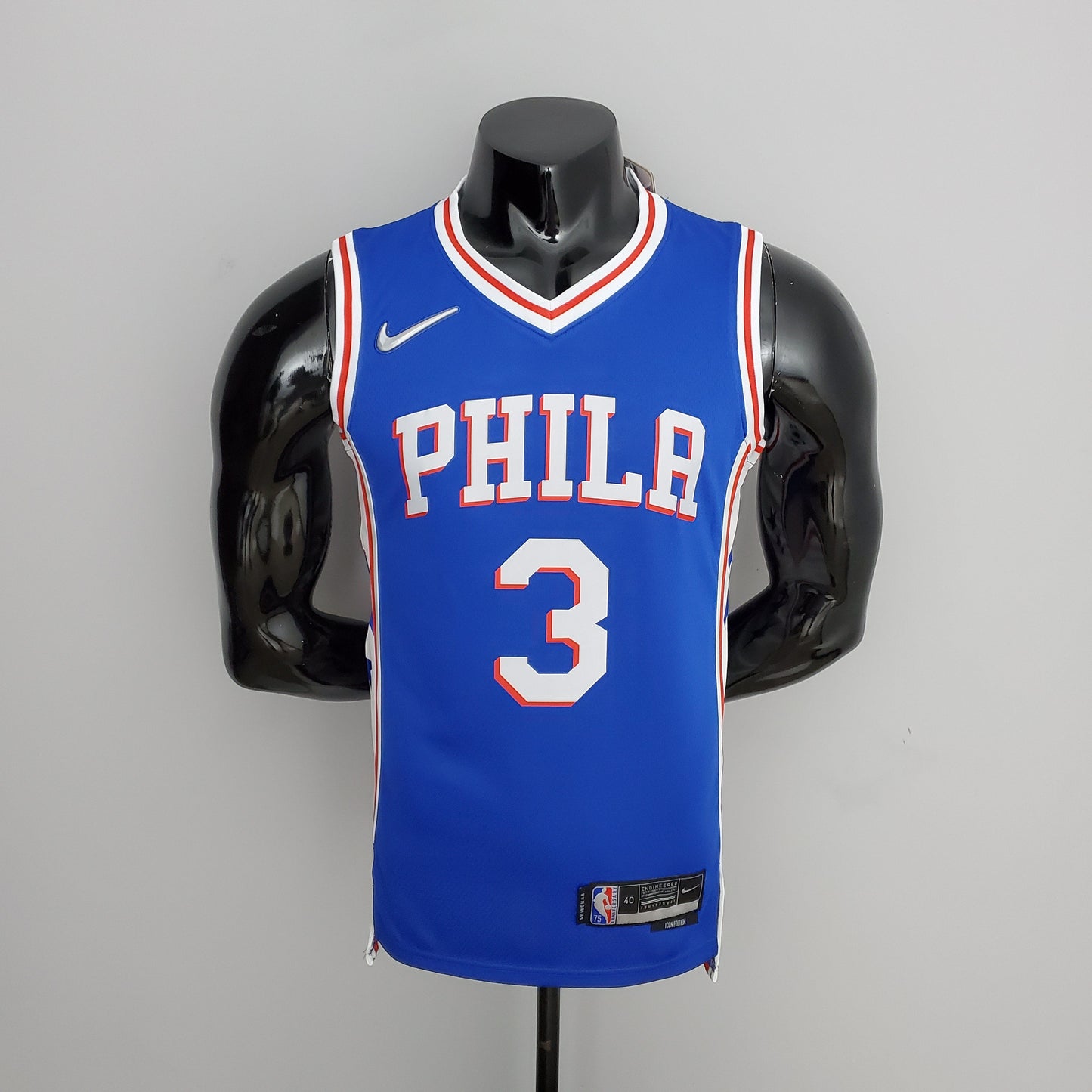 Philadelphia 76ers Blue Jersey #3 Allen Iverson