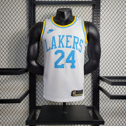 Los Angeles Lakers Nike Classic Edition White And Blue Swingman Jersey #24 Kobe Bryant