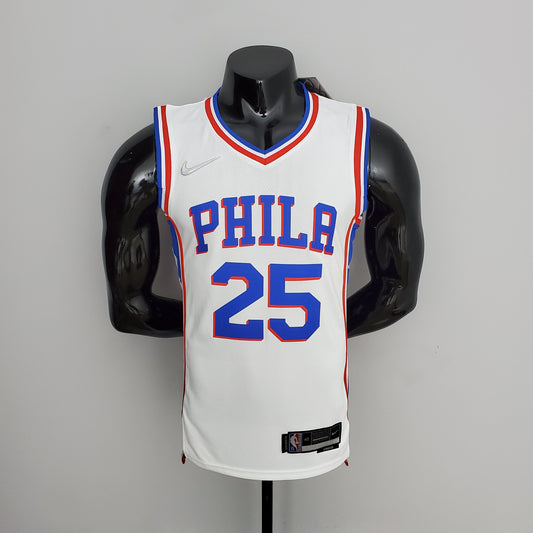 Philadelphia 76ers White Jersey #25 Ben Simmons