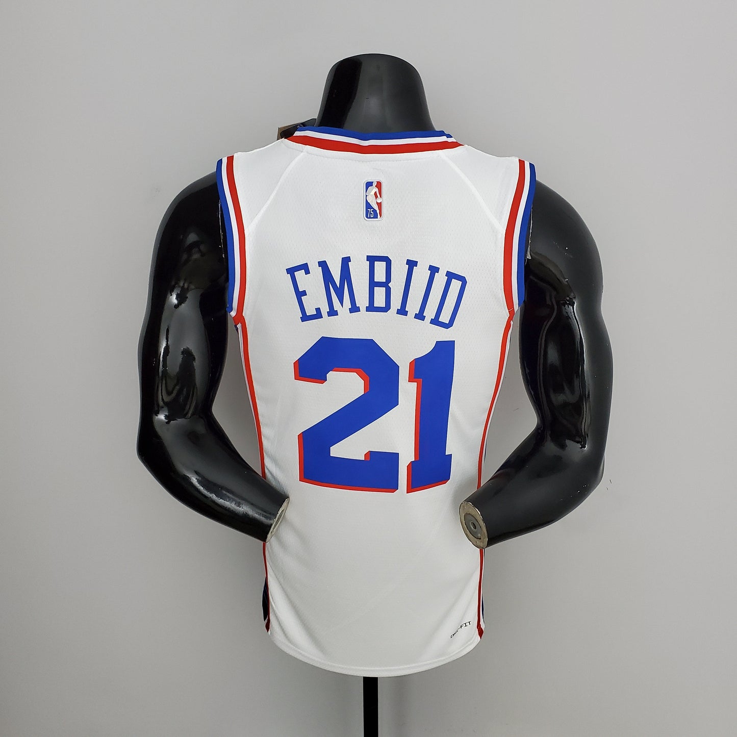 Philadelphia 76ers White Jersey #21 Joel Embiid