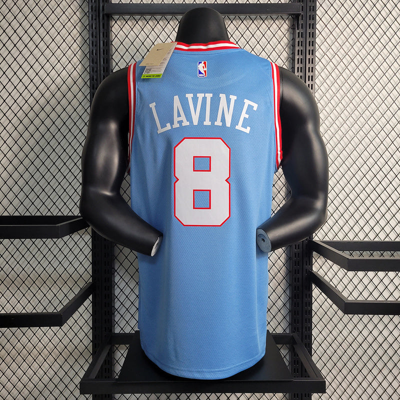 Chicago Bulls Classic Edition Blue Swingman Jersey #8 Zach LaVine