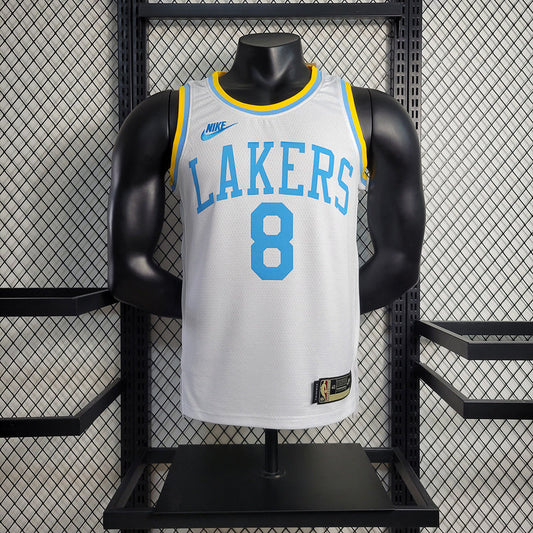 Los Angeles Lakers Nike Classic Edition White And Blue Swingman Jersey #8 Kobe Bryant