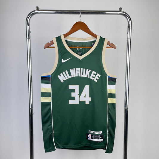 Milwaukee Bucks Green Jersey 2023 #34 Giannis Antetokounmpo