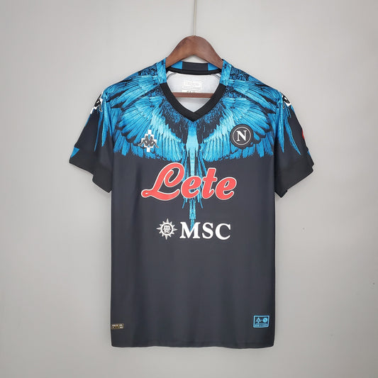 Napoli Black Blue Kappa × Marcelo Burlon Jersey 21/22