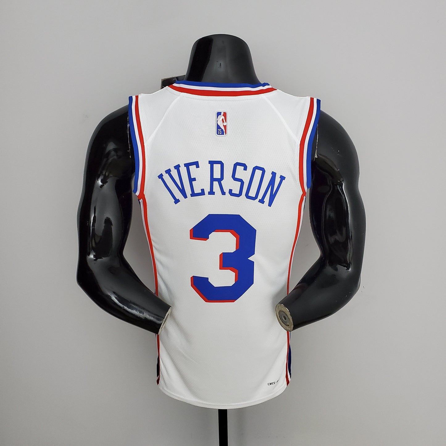 Philadelphia 76ers White Jersey #3 Allen Iverson