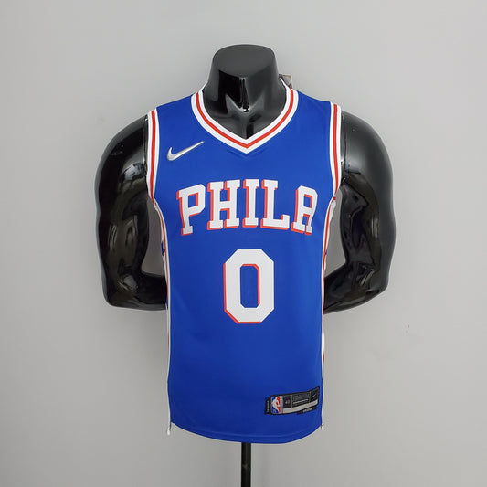 Philadelphia 76ers Blue Jersey #0 Tyrese Maxey