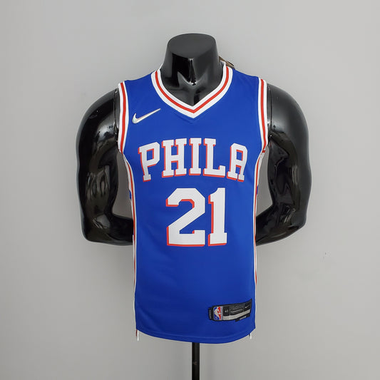 Philadelphia 76ers Blue Jersey #21 Joel Embiid