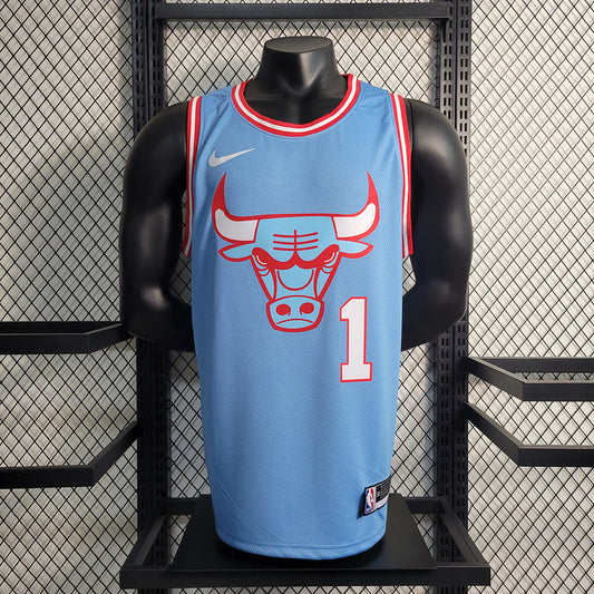 Chicago Bulls Classic Edition Blue Swingman Jersey #1 Derrick Rose