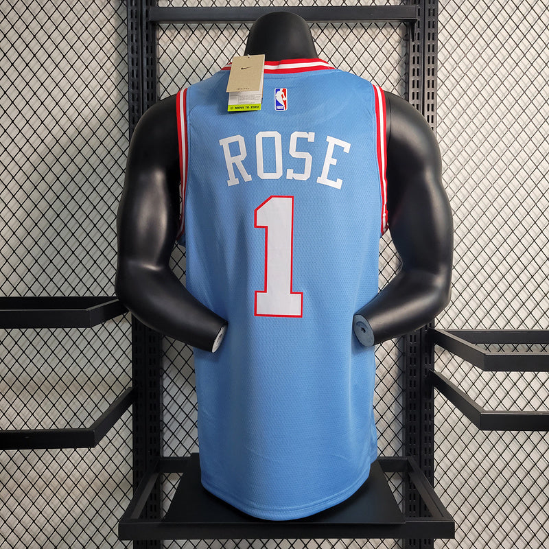 Chicago Bulls Classic Edition Blue Swingman Jersey #1 Derrick Rose