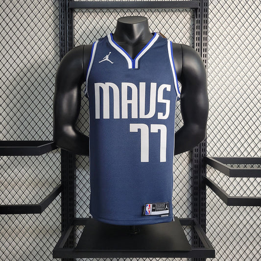 Dallas Mavericks Classic Edition Dark Blue Swingman Jersey #77 Luka Doncic